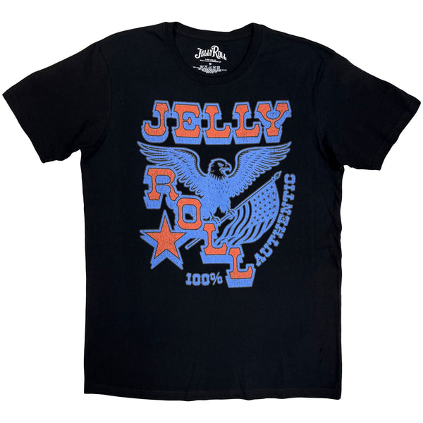 Jelly Roll | Official Band T-Shirt | Eagle Flag (Black)