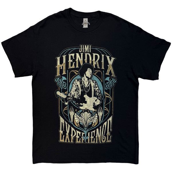 Jimi Hendrix | Official Artist T-Shirt | Art Nouveanu (Black)