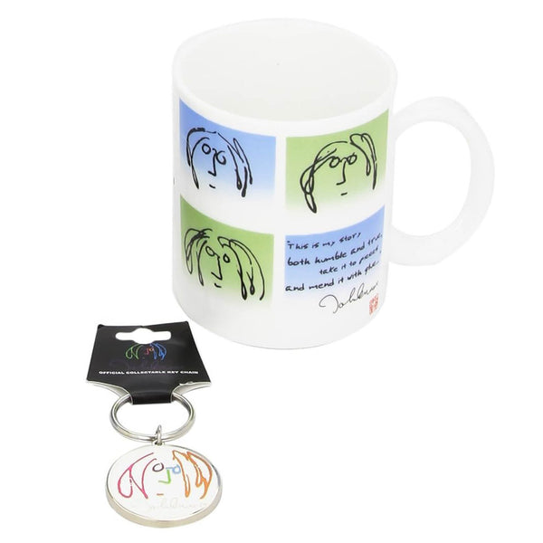 John Lennon Coffee Mug & Keyring in a Gift Tin