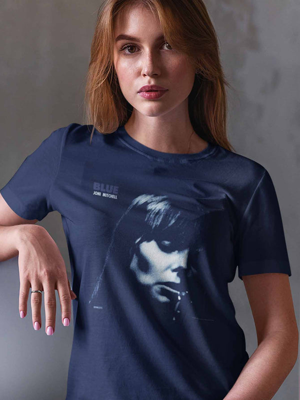 Joni Mitchell | Official Band T-Shirt | Blue