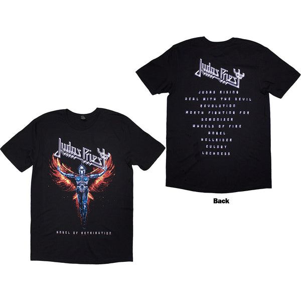 Judas Priest | Official Band T-Shirt | Angel Of Retribution Tracklst (Back Print)