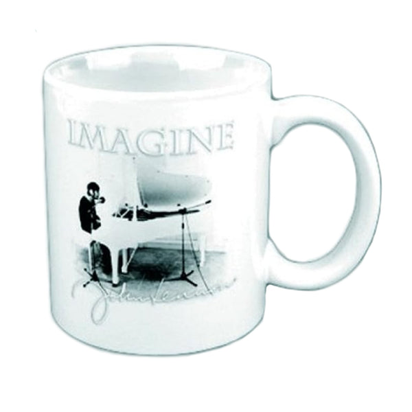 John Lennon boxed Coffee Mug featuring the 'Imagine' design motif.