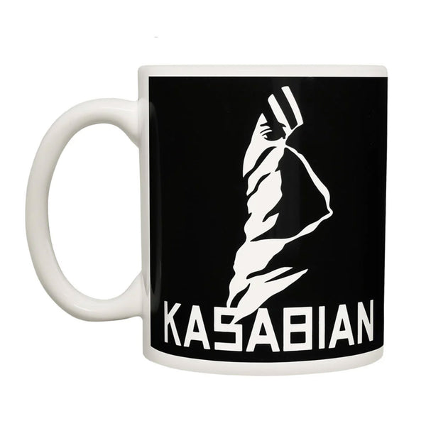 Kasabian Boxed Coffee Mug featuring the official 'Ultraface' design motif.