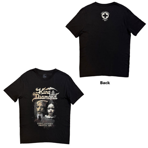 King Diamond | Official Band T-Shirt | Saint Lucifer's Hospital (Black) (Back Print)
