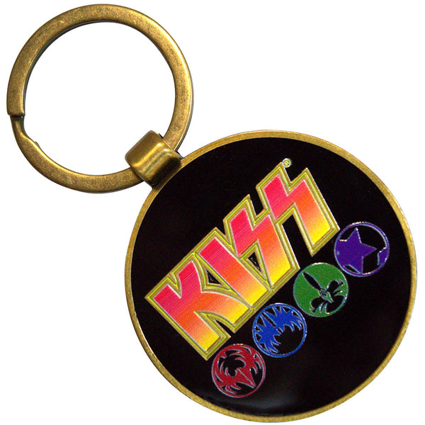 KISS | Official Band Keychain | Army/Logo & Icons (Double Sided)