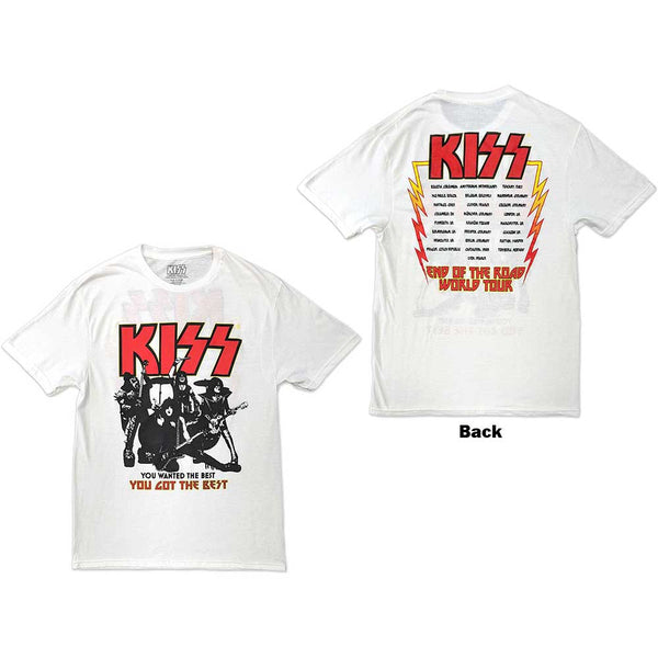 KISS | Official Band T-Shirt | End Of The Road Tour Orange (Back Print)