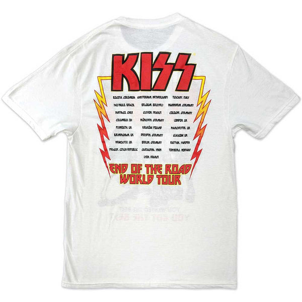 KISS | Official Band T-Shirt | End Of The Road Tour Orange (Back Print)