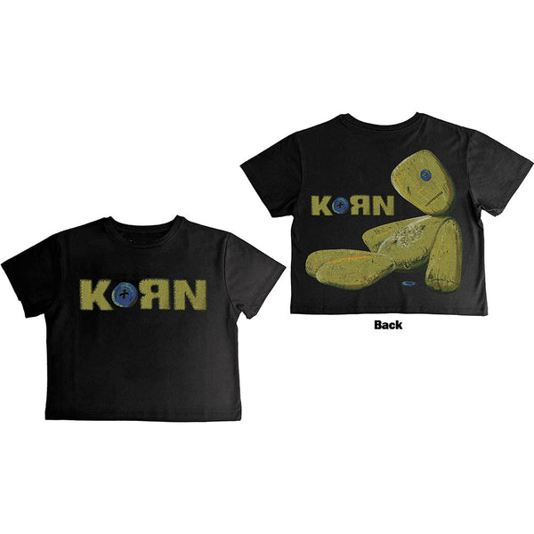 Korn | Official Ladies Band Crop Top | Doll Issues (Back Print)