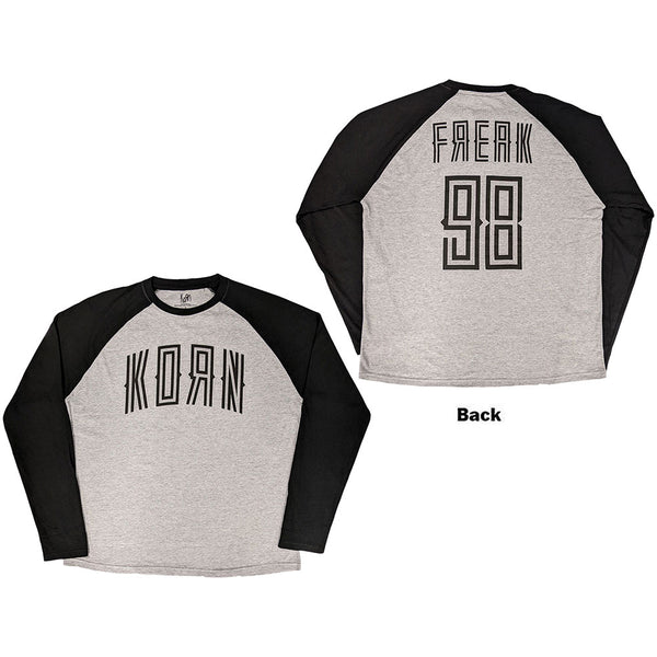 Korn | Official Raglan T-Shirt | Freak '98 (Back Print)