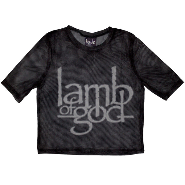 Lamb Of God | Official Ladies Crop Top | Logo (Mesh)