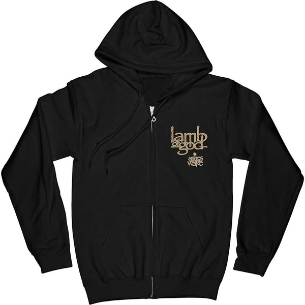 Lamb Of God | Official Band Zipped Hoodie | Ashes of the Wake Album Cover (Back Print)