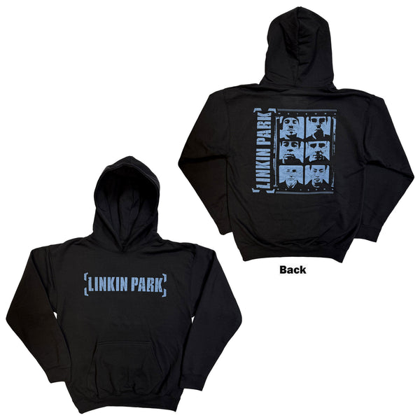 Linkin Park | Official Band Hoodie | Meteora Portraits (Black) (Back Print)