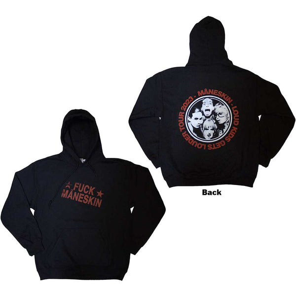 Maneskin | Official Band Hoodie | Fuck Maneskin (Back Print & Ex-Tour)