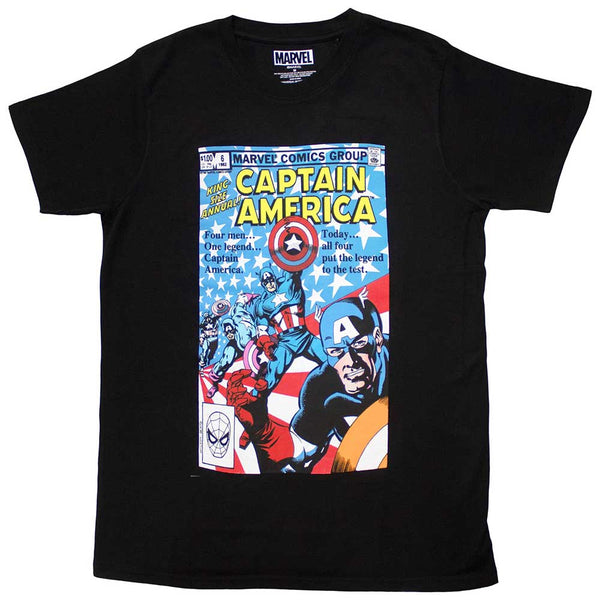 Marvel Comics | Official T-Shirt | Many Captain Americas Comic Cover