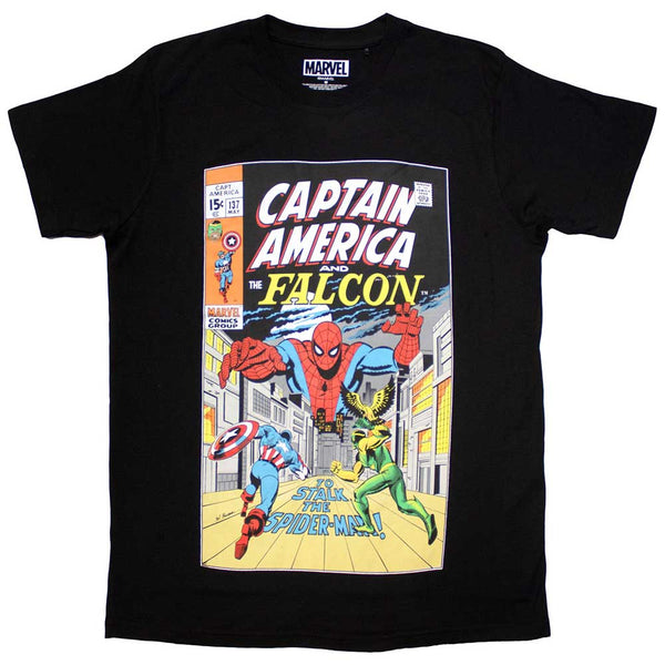 Marvel Comics | Official T-Shirt | Captain America & Falcon Comic Cover