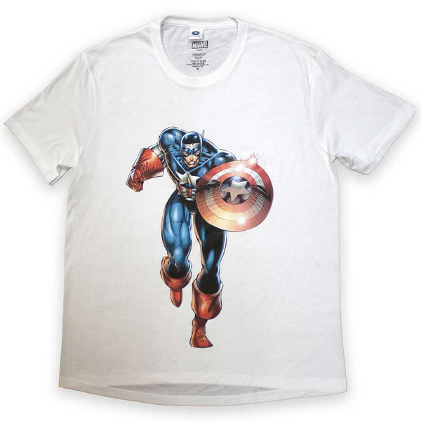 Marvel Comics | Official Movie T-Shirt | Captain America Running