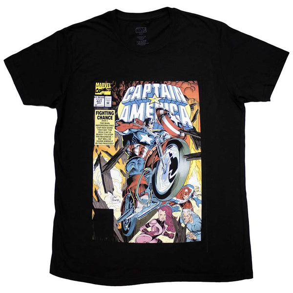 Marvel Comics | Official Movie T-Shirt | Captain America Wheel Comic Cover