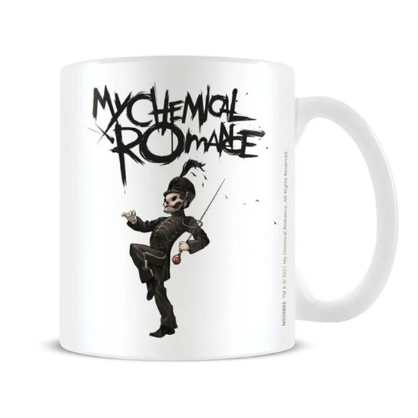 My Chemical Romance boxed Coffee Mug ad Keychain featuring The Black Parade