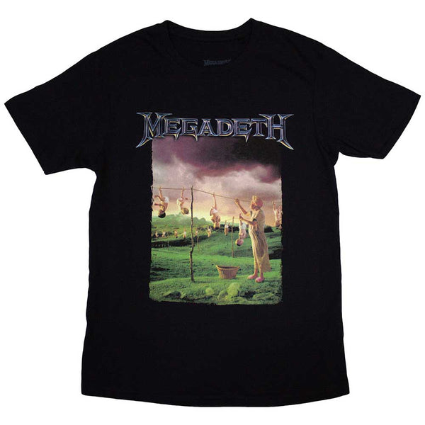 Megadeth | Official Band T-Shirt | Youthanasia Tracklist (Back Print)