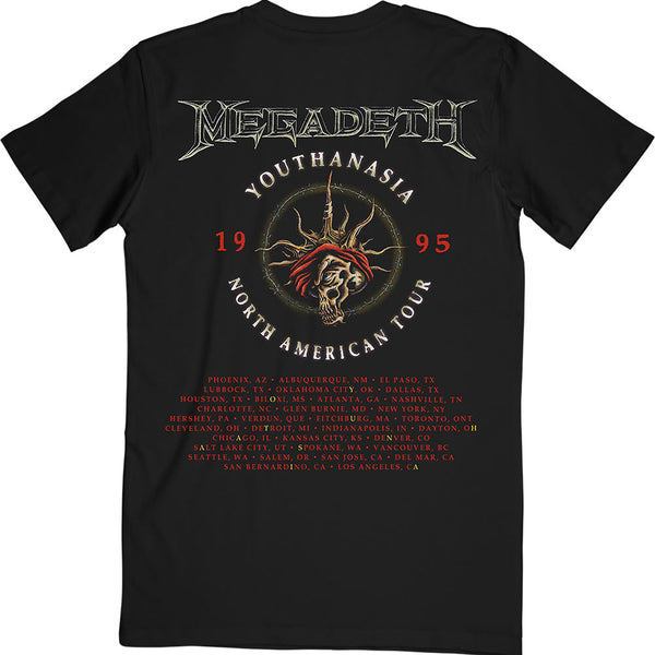 Megadeth | Official Band T-Shirt | Youthanasia 1995 North American Tour (Back Print)