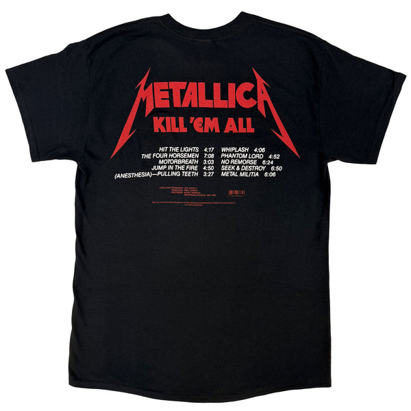 Metallica | Official Band T-shirt | Kill 'Em All Tracks (Back Print)