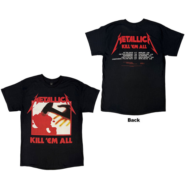 Metallica | Official Band T-shirt | Kill 'Em All Tracks (Back Print)