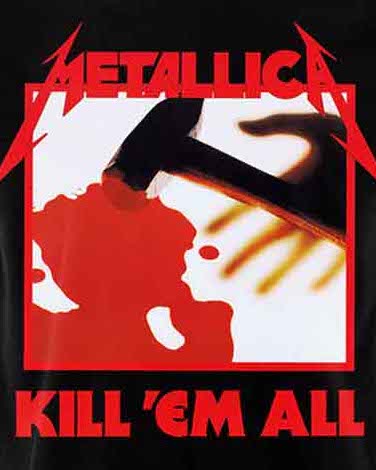 Metallica | Official Band T-shirt | Kill 'Em All Tracks (Back Print)