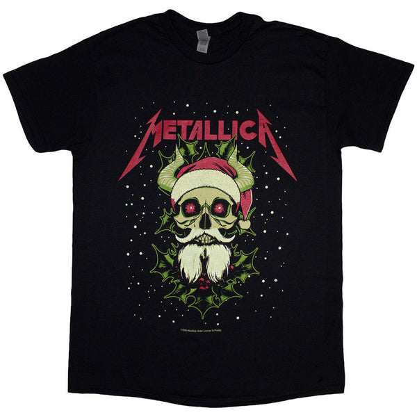 Metallica | Official Band T-Shirt | Santa Horns (Black)
