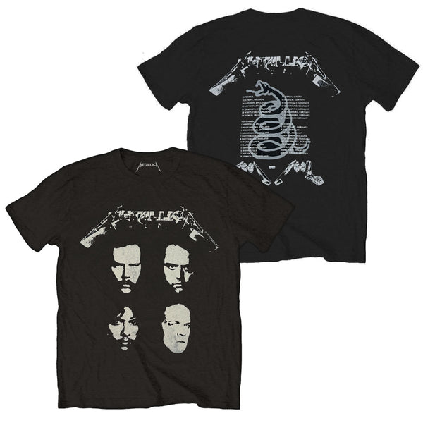 Metallica | Official Band T-Shirt | 4 Faces (Back Print)