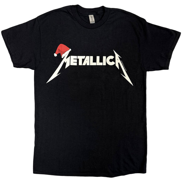 Metallica | Official Band T-Shirt | Santa Hat Logo