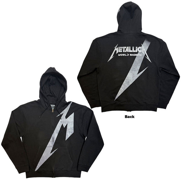 Metallica | Official Band Zipped Hoodie | Shrouded (Black) (Back print)