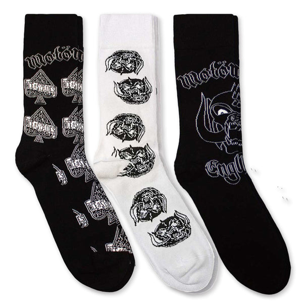 Motorhead Socks 3 Pack - Adult UK 7-11 (EU 41-46, US 8-12)