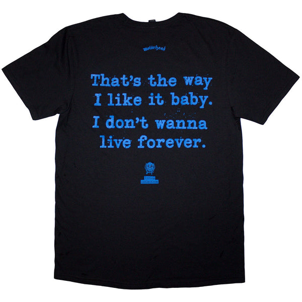 Motorhead | Official Band T-Shirt | Ace Of Spades Lyric (Back Print)