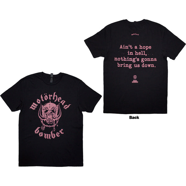 Motorhead | Official Band T-Shirt | Bomber Lyric (Back Print)