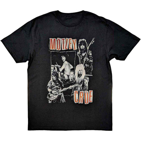 Motley Crue | Official Band T-Shirt | Vintage Punk Collage