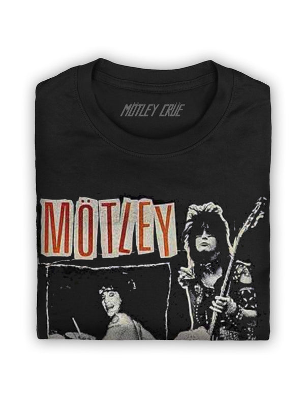 Motley Crue | Official Band T-Shirt | Vintage Punk Collage