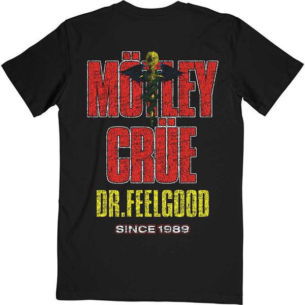 Motley Crue | Official Band T-Shirt | Dr Feelgood Circle Photo (Back Print)