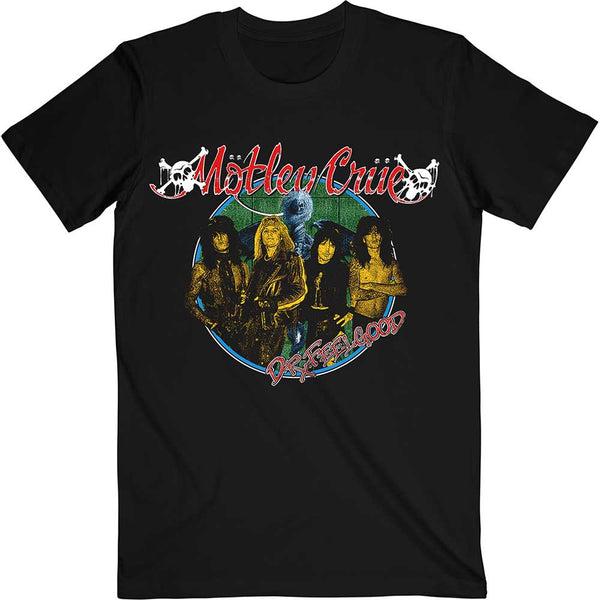 Motley Crue | Official Band T-Shirt | Dr Feelgood Circle Photo (Back Print)