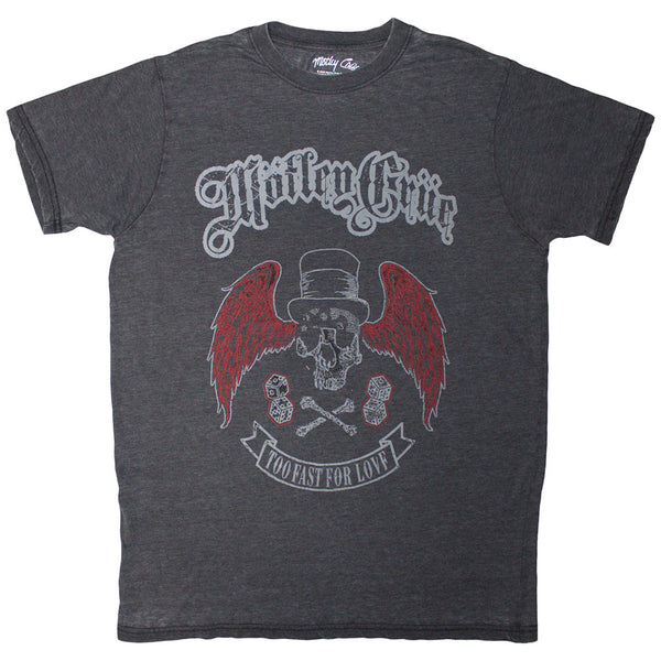 Motley Crue | Official T-Shirt | Skull Wings (Wash Collection)