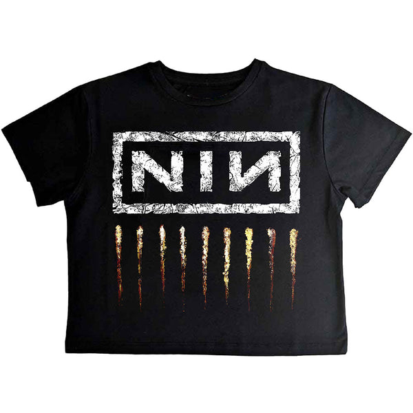 Nine Inch Nails | Official Ladies Band Crop Top | Downward Spiral