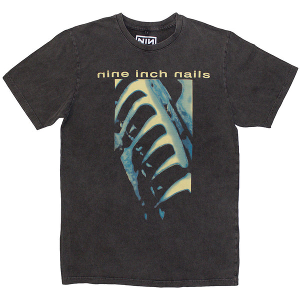 Nine Inch Nails | Official Stone Wash T-Shirt | PHM & Text Logo