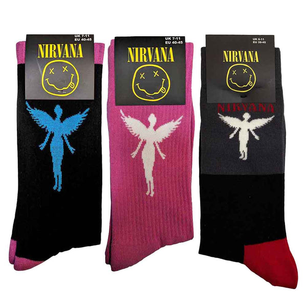 Nirvana Angel Socks 3 pack - Adult UK 7-11 (EU 41-46, US 8-12)