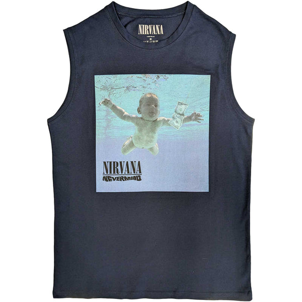 Nirvana | Unisex Navy Tank Top | Nevermind Album