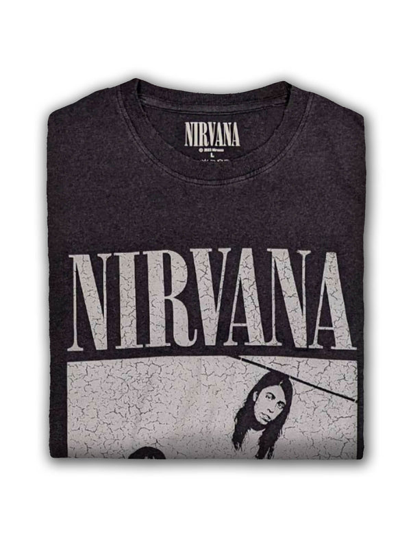 Nirvana | Official Band T-Shirt | Sitting (Distressed)