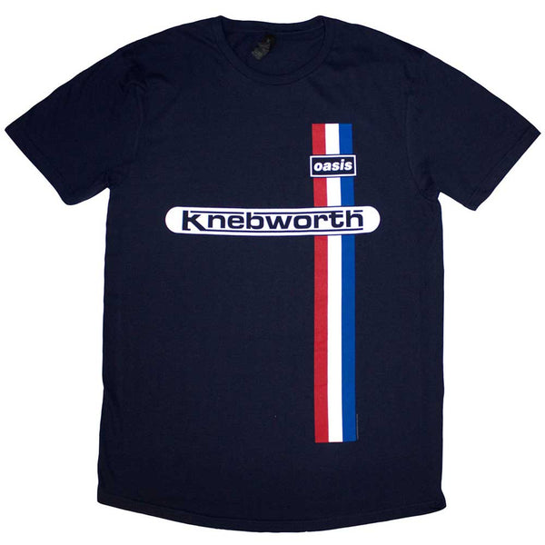 Oasis | Official Band T-Shirt | Knebworth Vertical Stripe