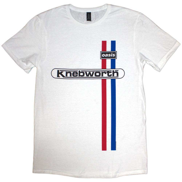 Oasis | Official Band T-Shirt | Knebworth Vertical Stripe