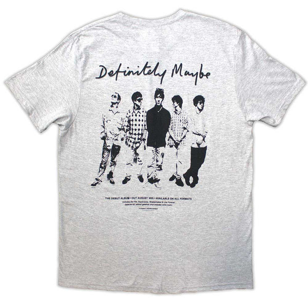 Oasis | Official Band T-Shirt | Definitely Maybe Promo (Back Print)