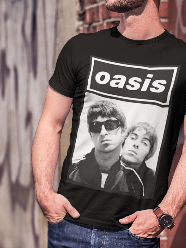 Oasis | Official Band T-Shirt | Noel & Liam Boxed Photo