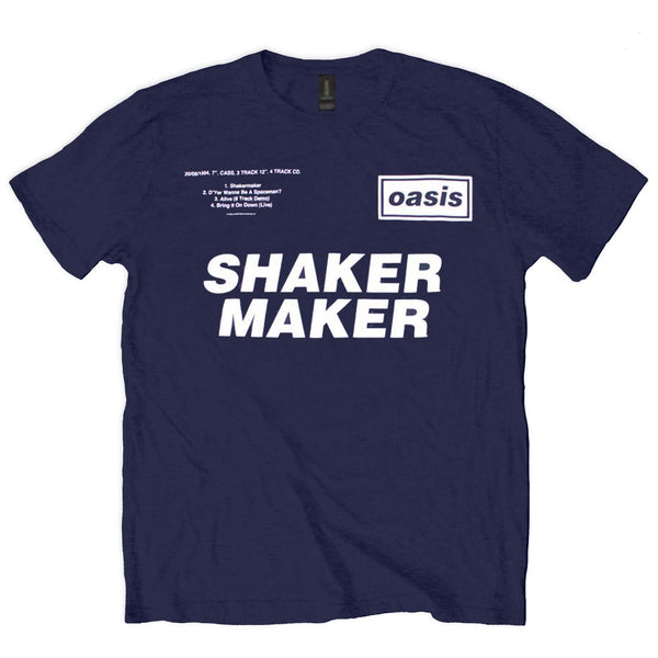 Oasis | Official Band T-Shirt | Shakermaker Tracklisting