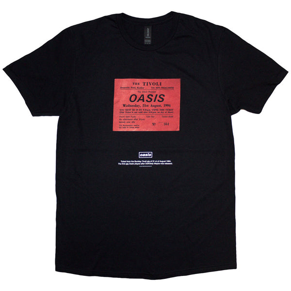 Oasis | Official Band T-Shirt | Definitely Maybe Ticket Stub